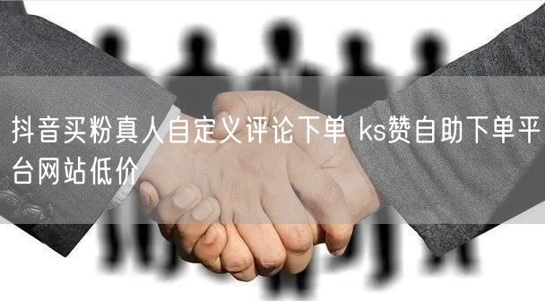 抖音买粉真人自定义评论下单 ks赞自助下单平台网站低价