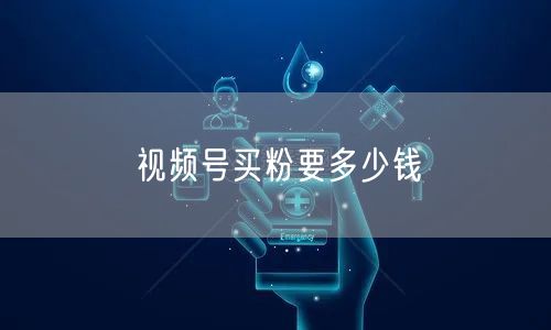 视频号买粉要多少钱